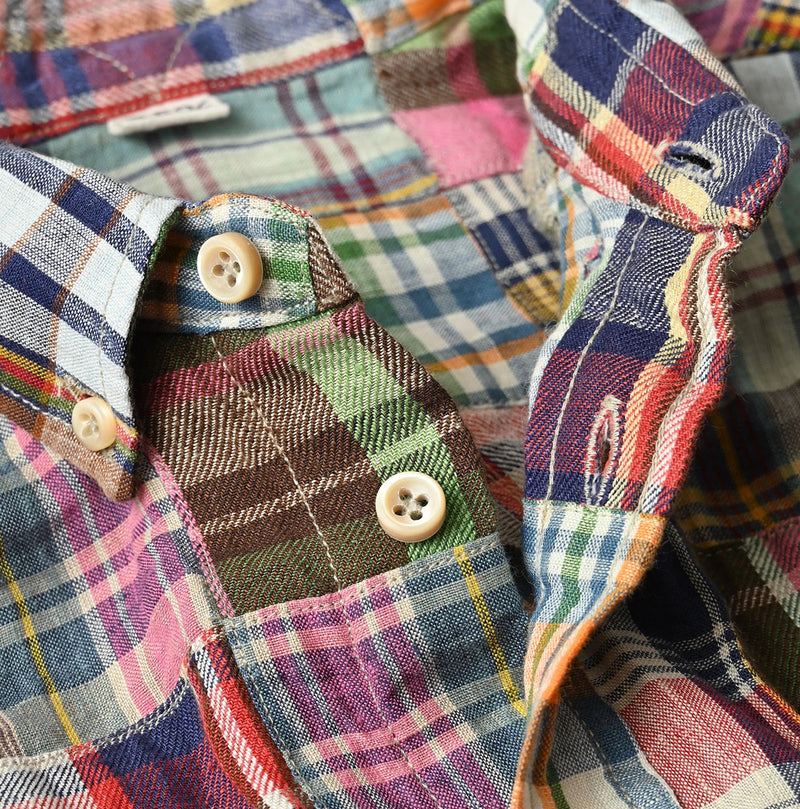 45R Linen Patchwork 908 Ocean Shirt - Image 21