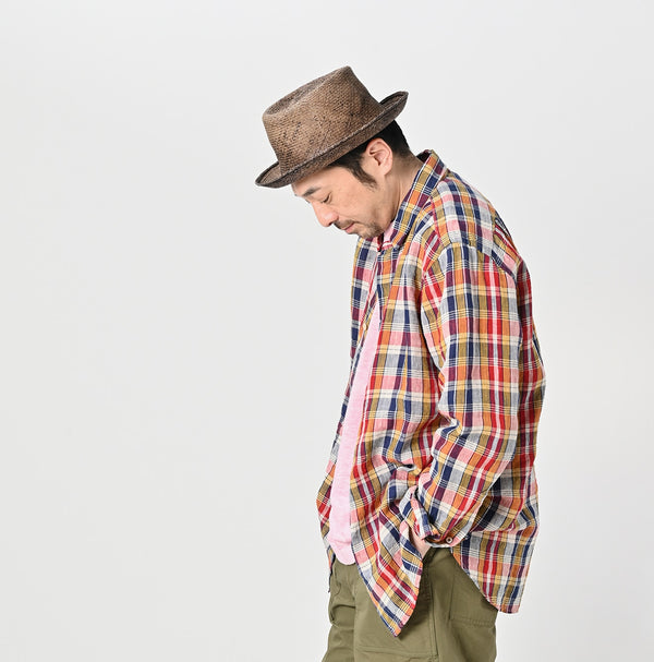 45R Linen Madras 908 Loafer Shirt