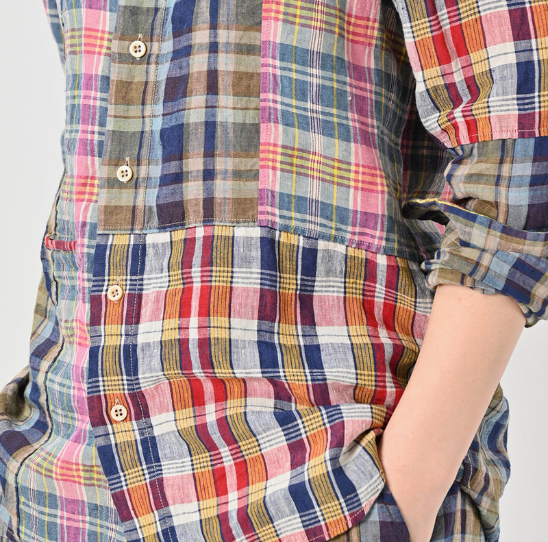 45R Linen Madras 908 Loafer Shirt - Image 13