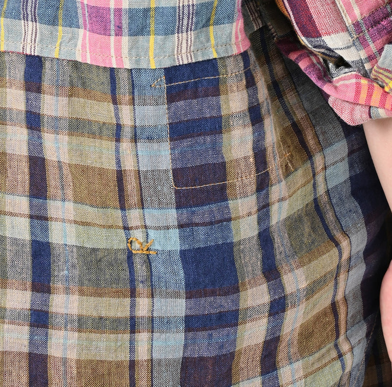 45R Linen Madras 908 Loafer Shirt - Image 16