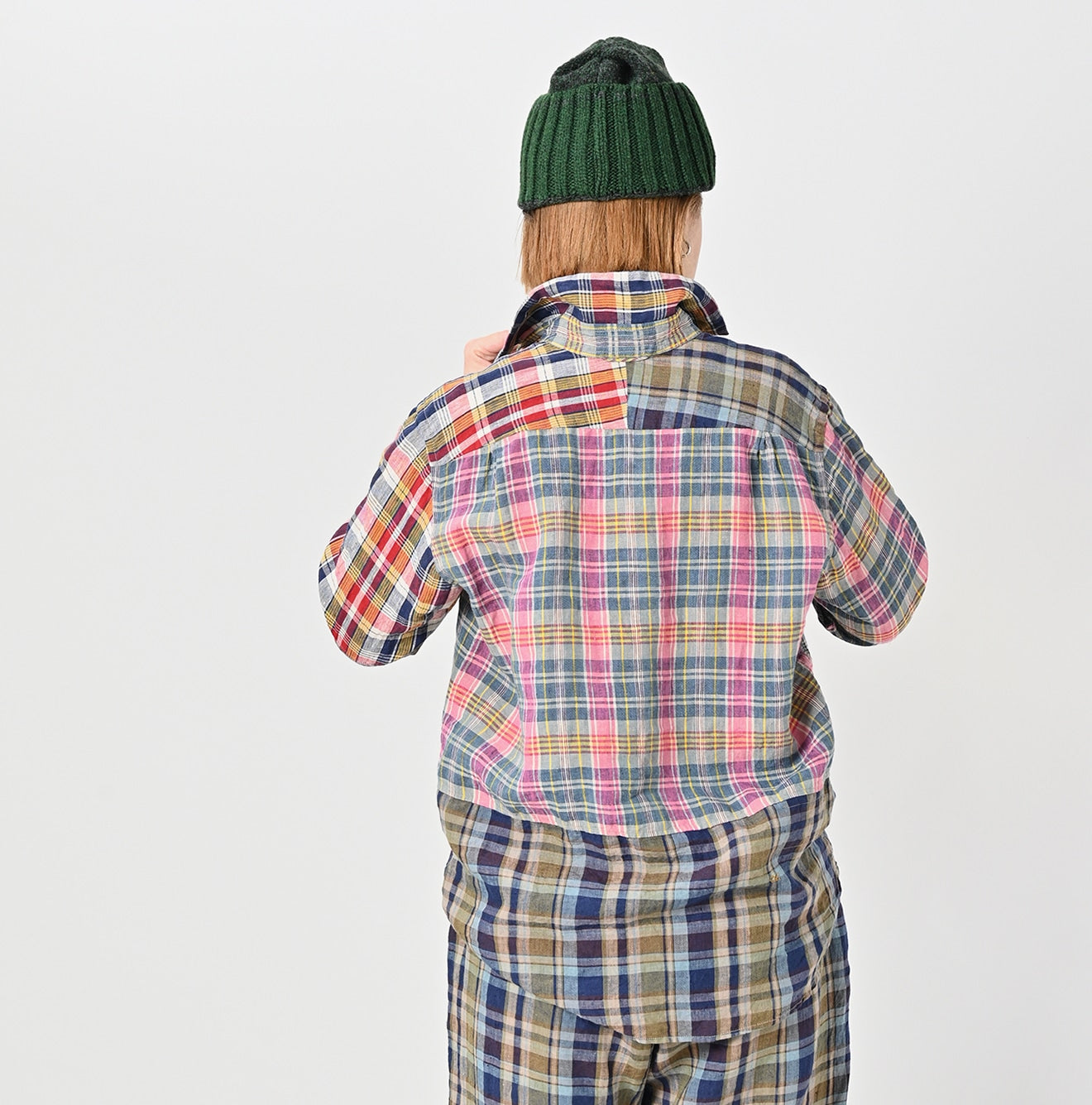 45R Linen Madras 908 Loafer Shirt - Image 7