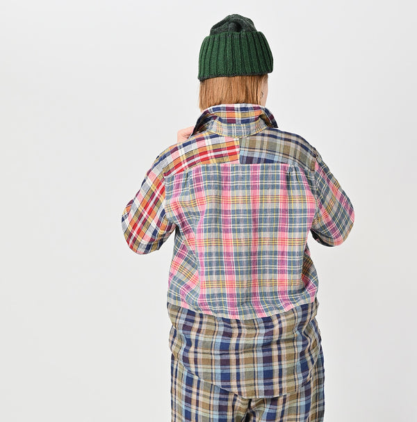 45R Linen Madras 908 Loafer Shirt