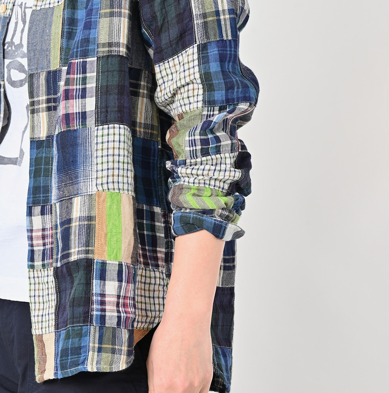 Linen Patchwork 908 Loafer Shirt - Image 13