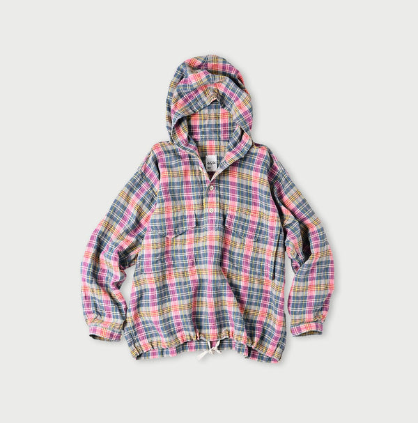 45R Linen Madras 908 Pullover Hoodie