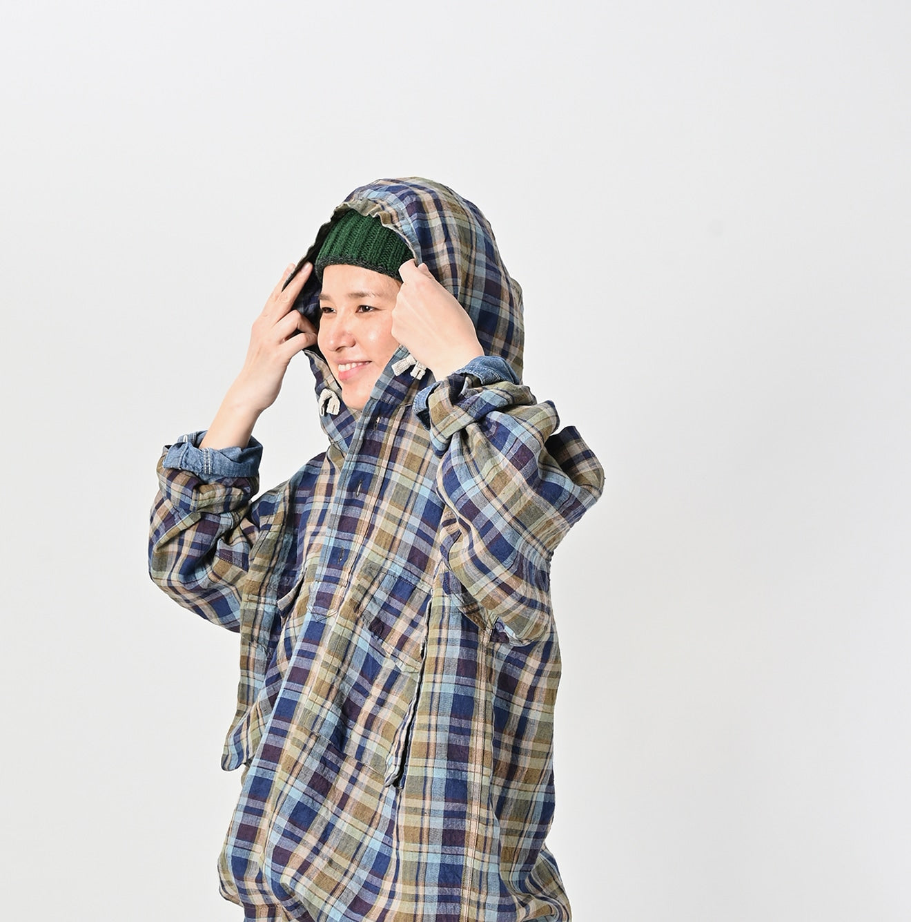 トップス 45R / linen fringe pullover shirts Linen Chambray 908 Grandpa Pullover Shirt – 45R GLOBAL