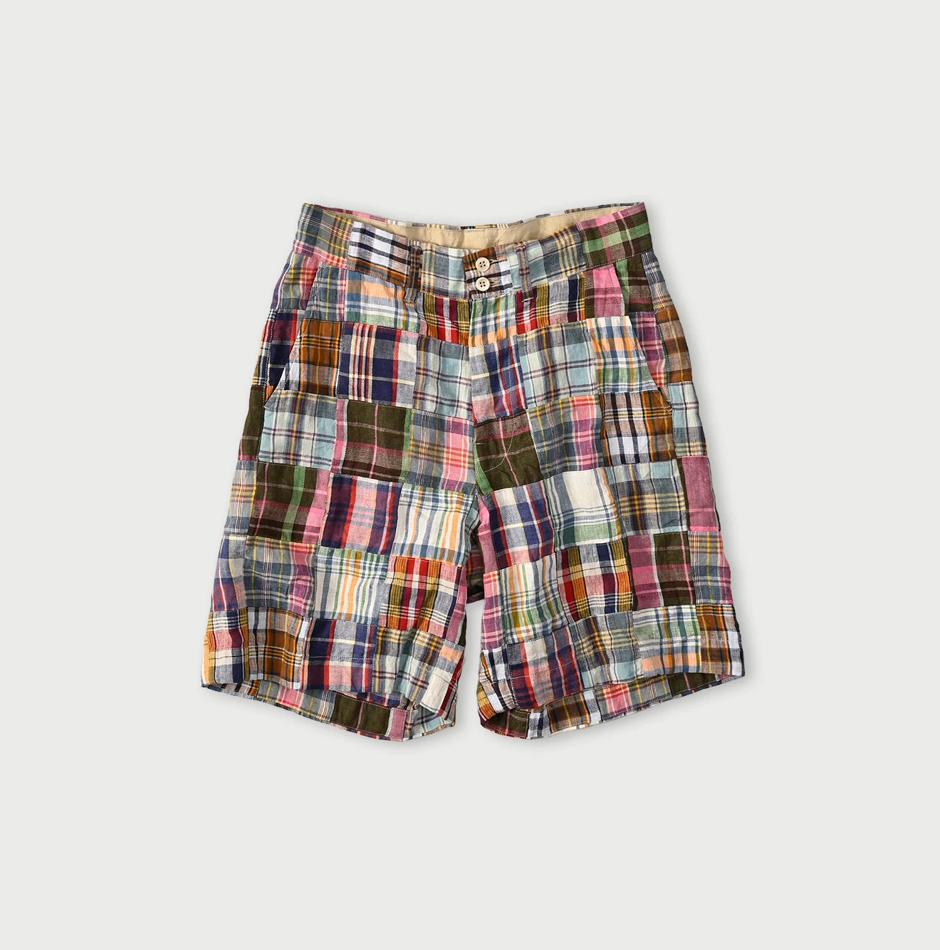 45R Linen Patchwork 908 Nimes Shorts - Image 1