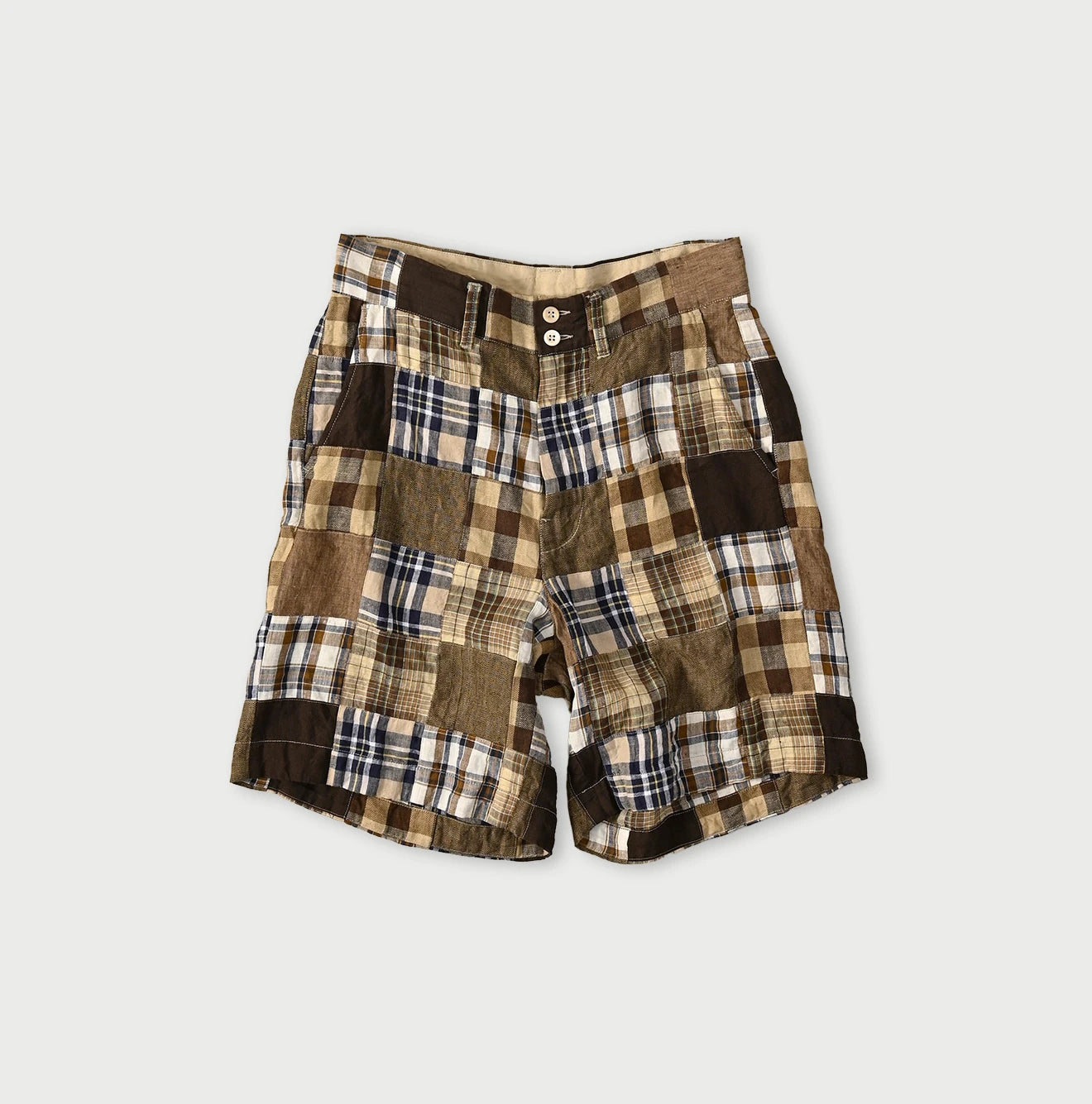 45R Linen Patchwork 908 Nimes Shorts - Image 2