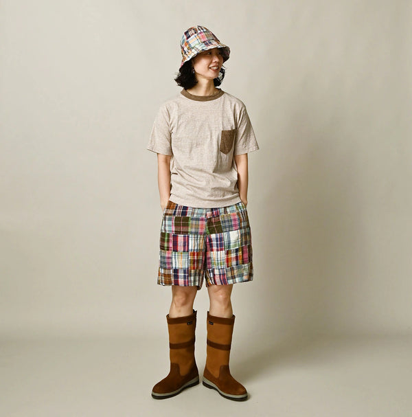 45R Linen Patchwork 908 Nimes Shorts
