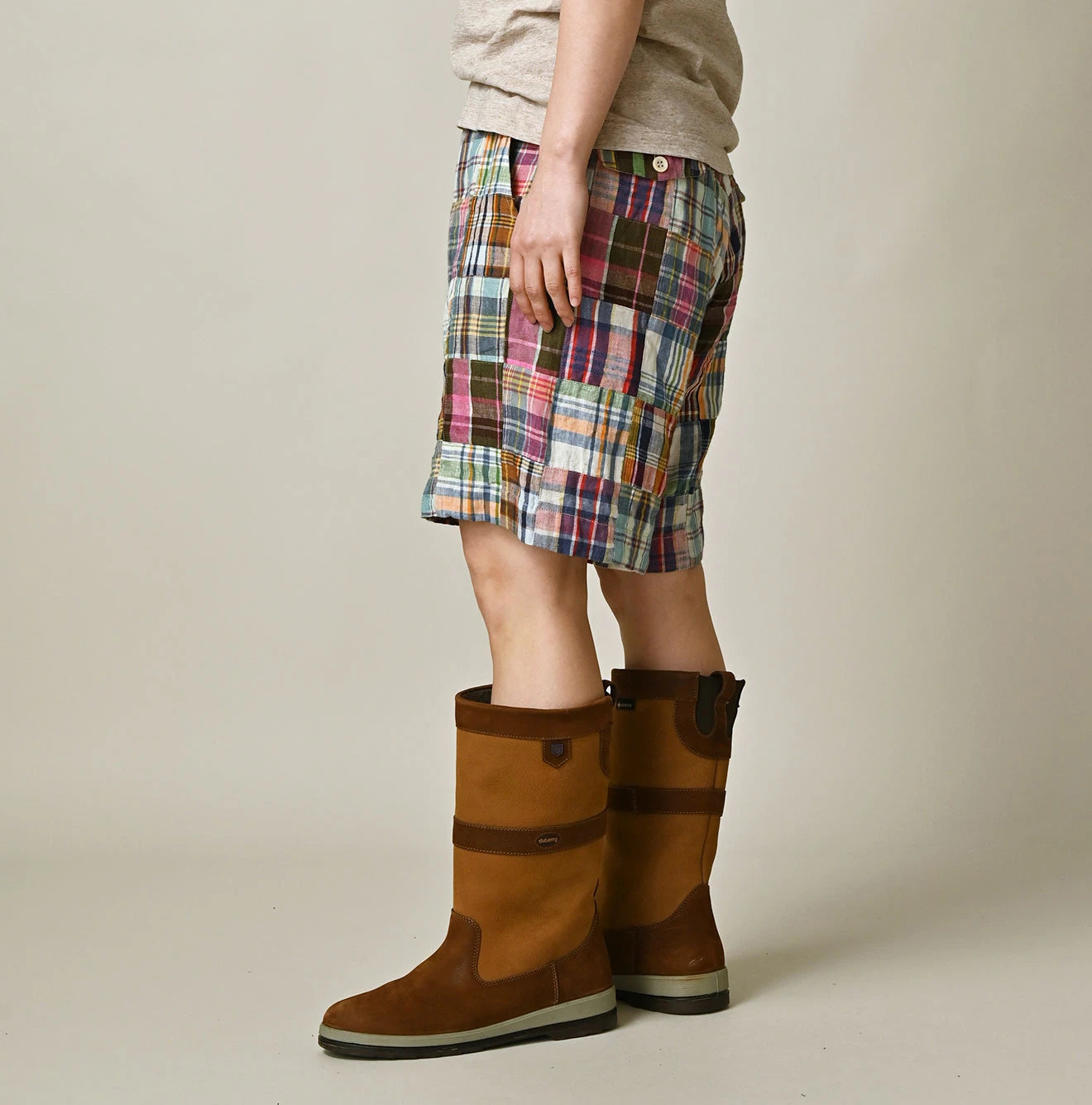 45R Linen Patchwork 908 Nimes Shorts - Image 7