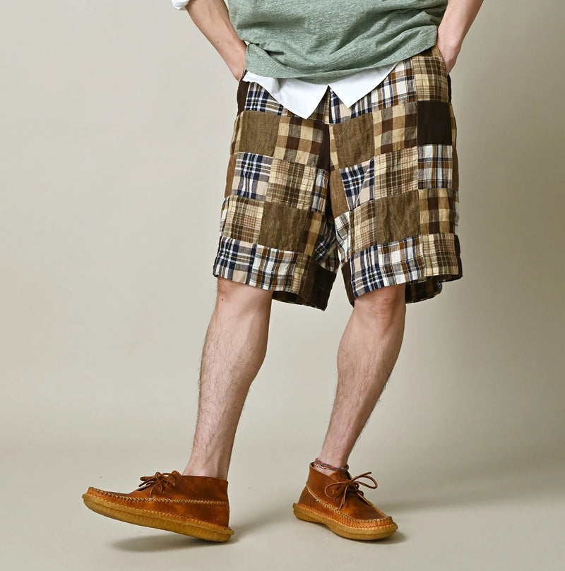 45R Linen Patchwork 908 Nimes Shorts - Image 9