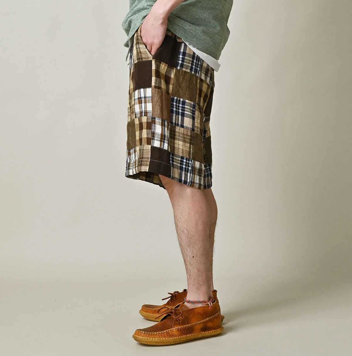 45R Linen Patchwork 908 Nimes Shorts