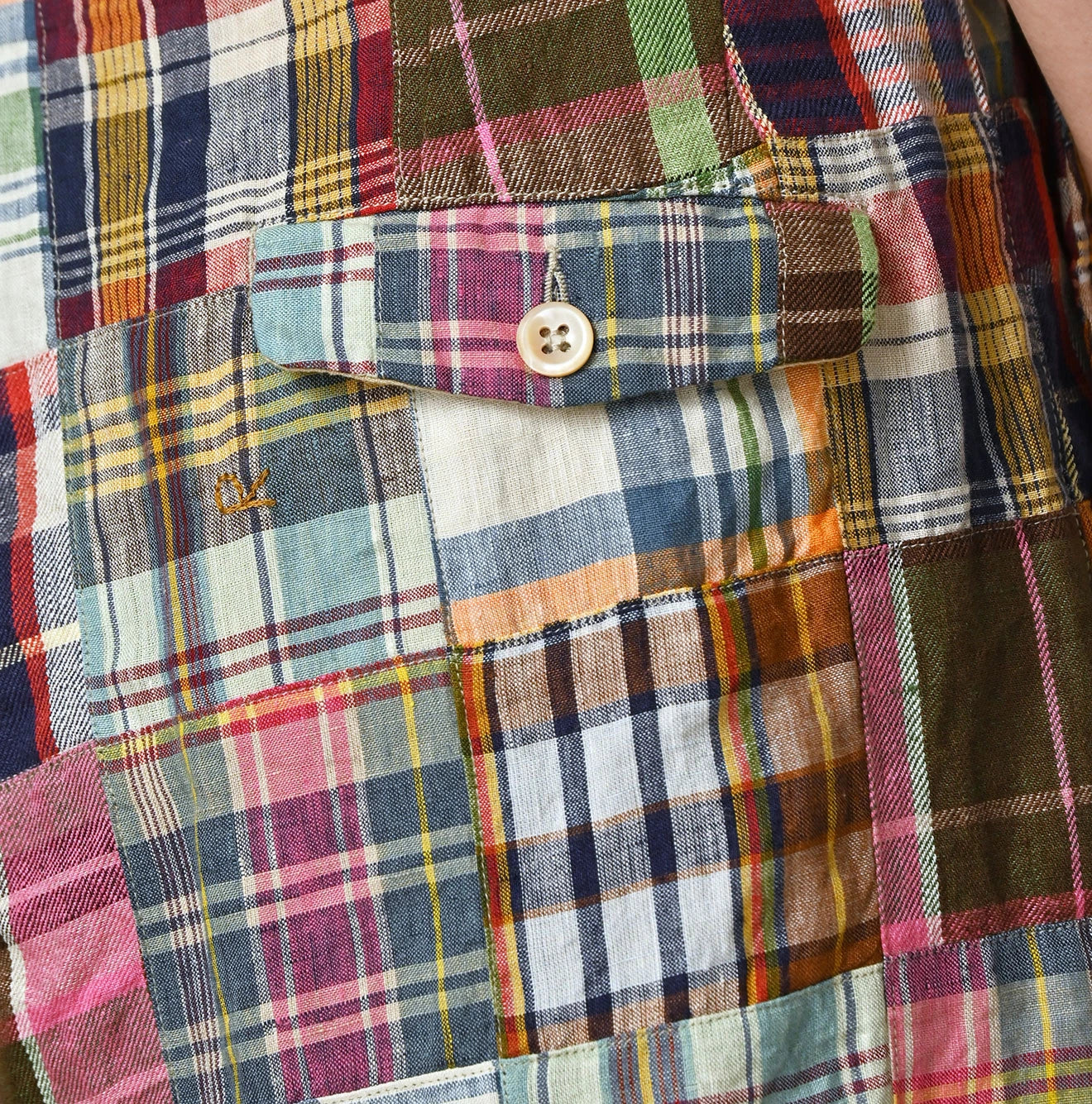 45R Linen Patchwork 908 Nimes Shorts - Image 15