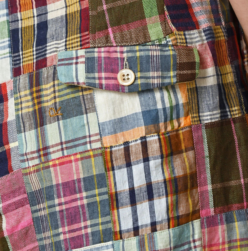 45R Linen Patchwork 908 Nimes Shorts - Image 15