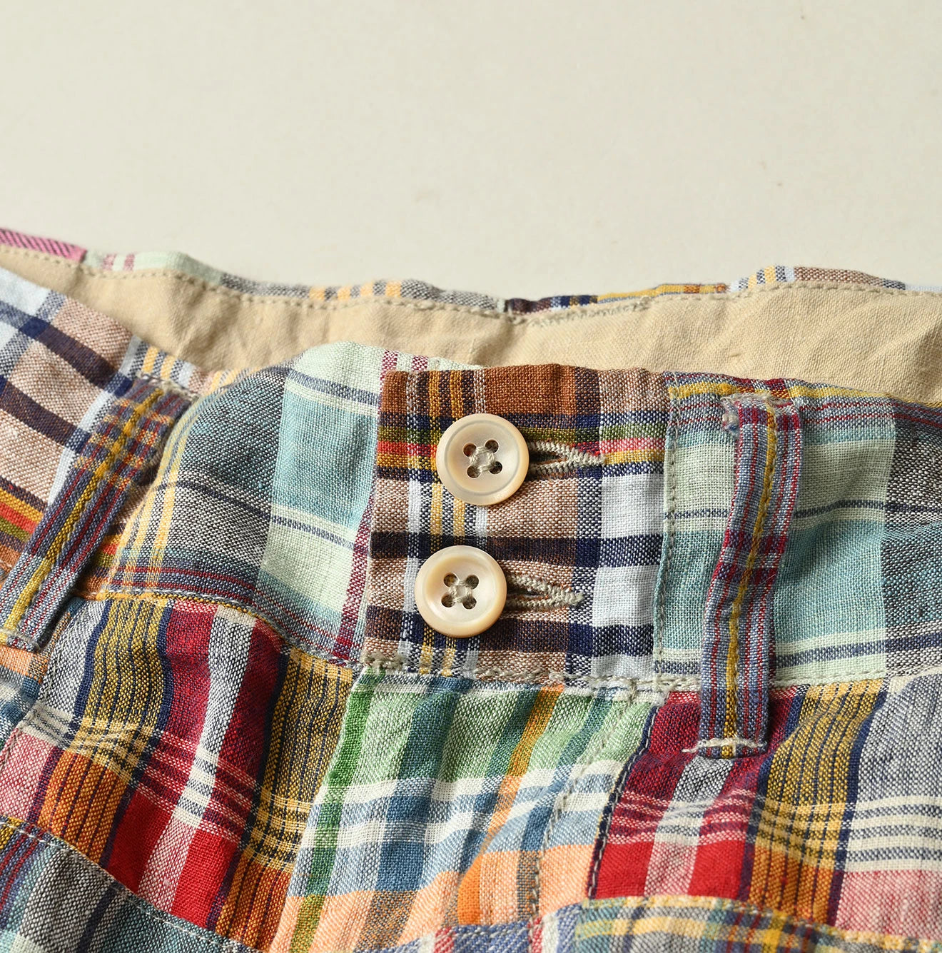 45R Linen Patchwork 908 Nimes Shorts - Image 18