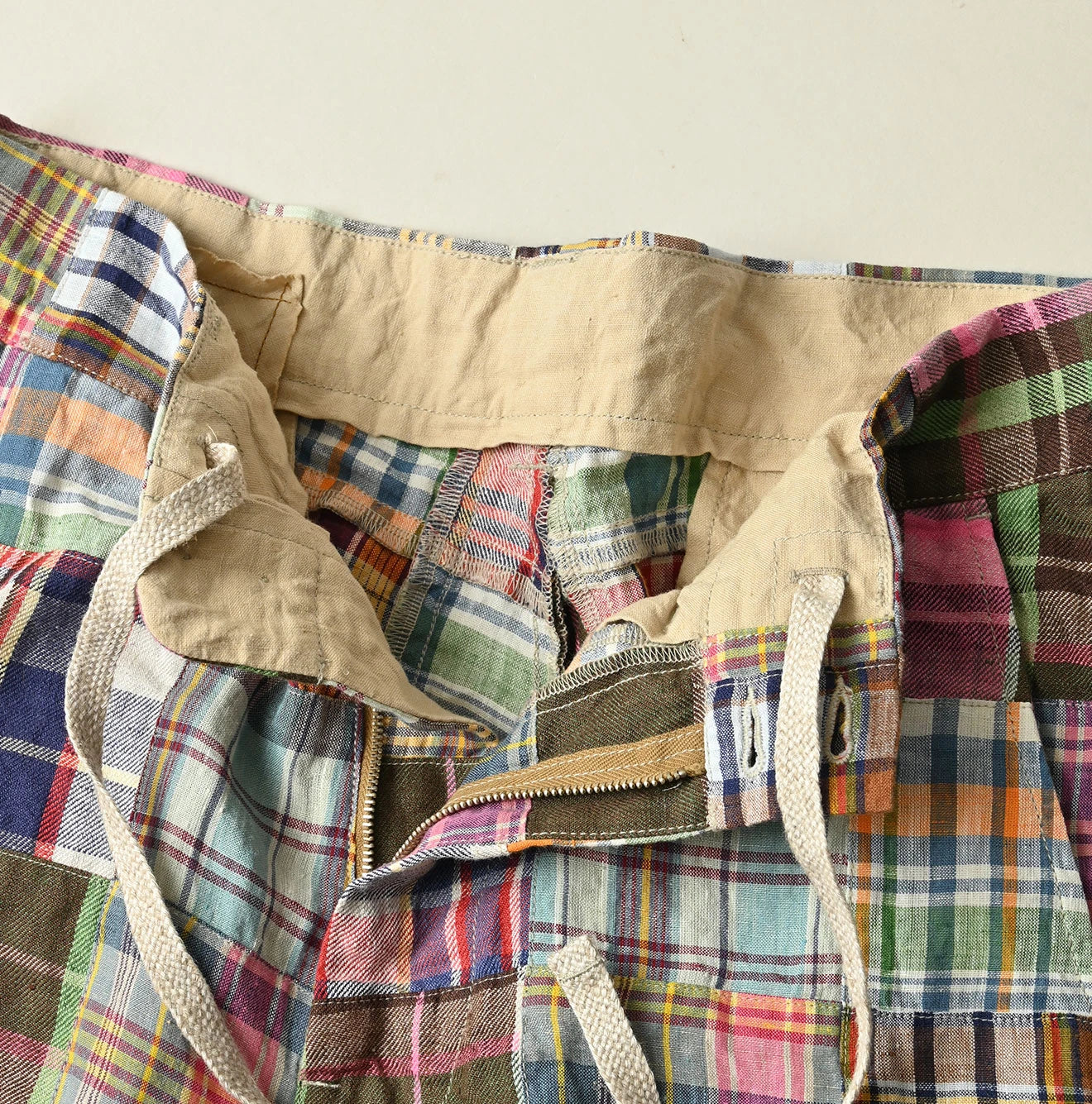 45R Linen Patchwork 908 Nimes Shorts - Image 19