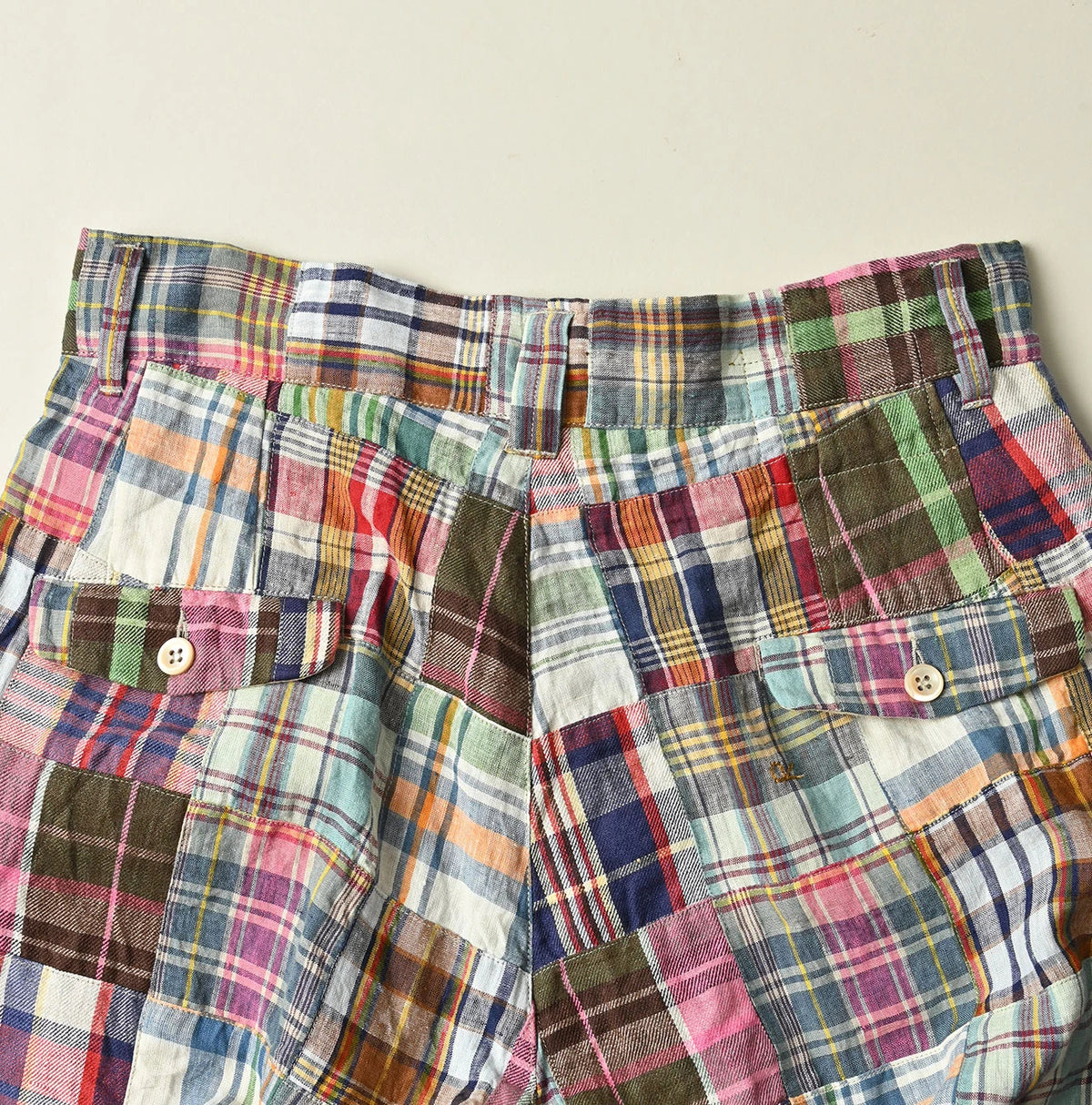 45R Linen Patchwork 908 Nimes Shorts