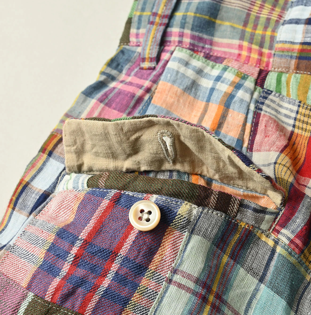 45R Linen Patchwork 908 Nimes Shorts - Image 21