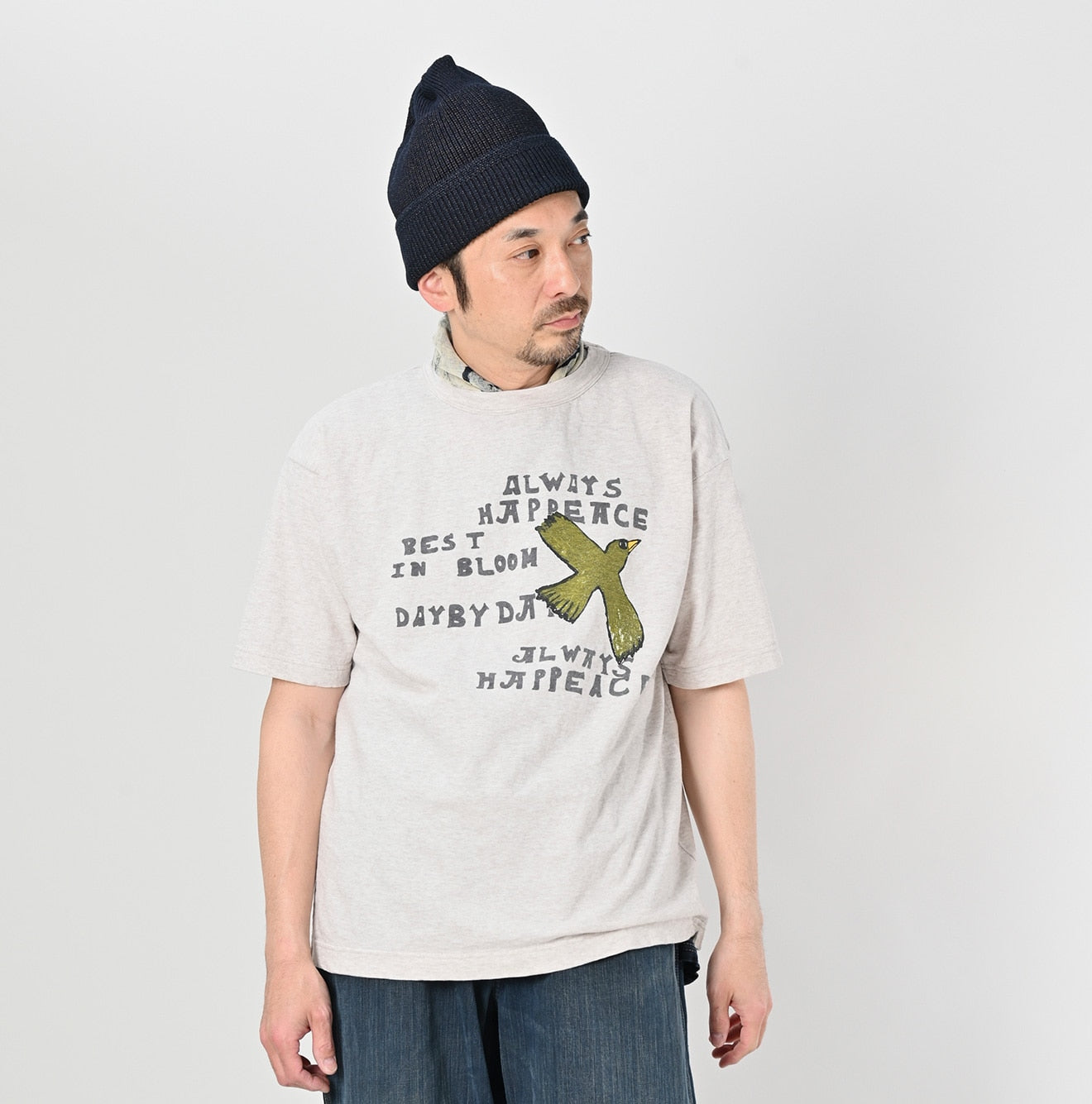 45R Blue Bird Letter 908 45 Star T-shirt (Top-dyed) - Image 2