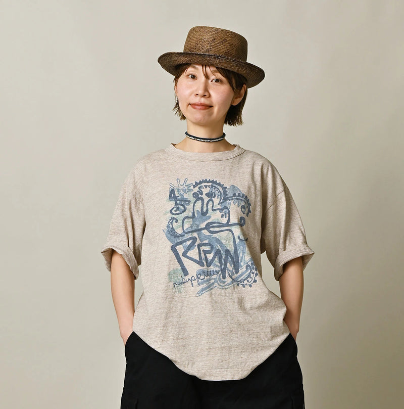 45R Nasuppiie 908 Ocean T-shirt (Top-Dyed) - Image 5