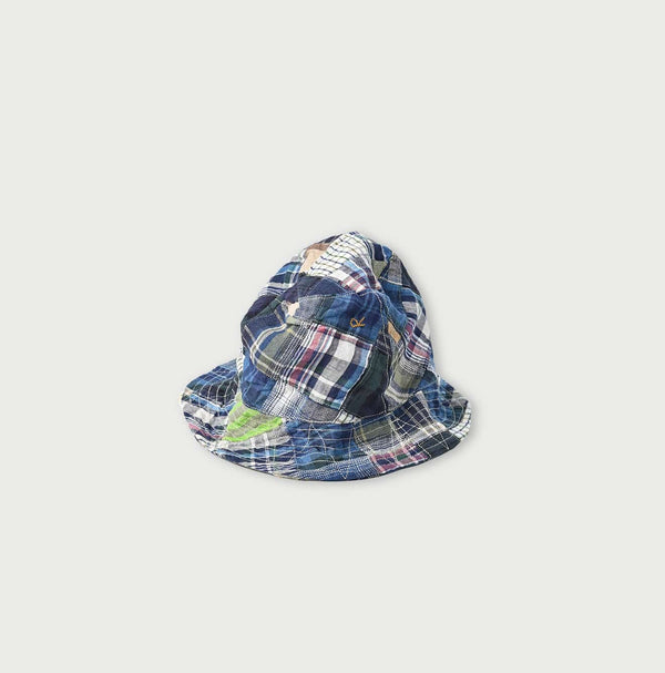 45R Linen Madras Patchwork Hat