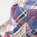 45R Linen Madras Patchwork Hat