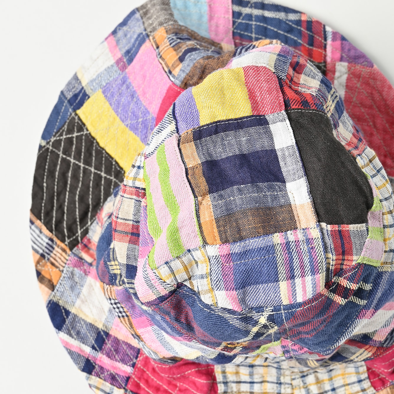 Linen Madras Patchwork Hat – 45R GLOBAL