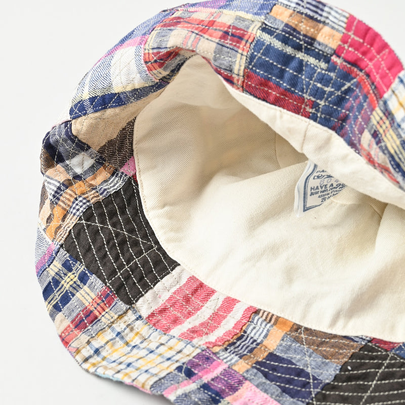 45R Linen Madras Patchwork Hat - Image 11