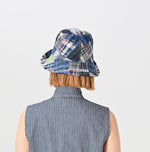 45R Linen Madras Patchwork Hat