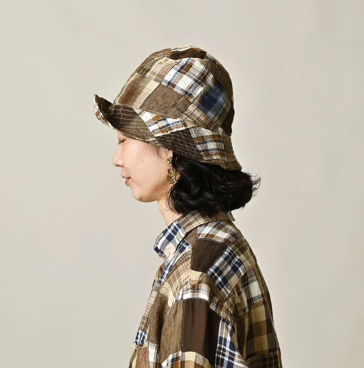 45R Linen Patchwork Hat