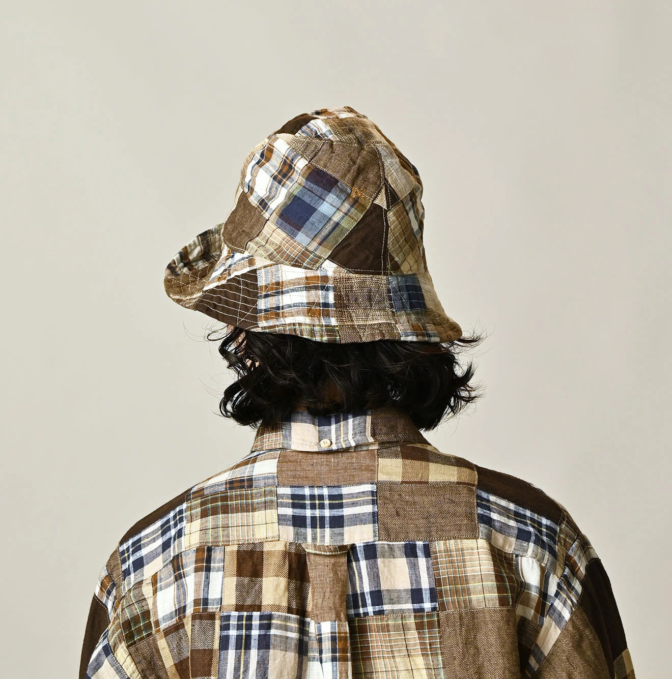 45R Linen Patchwork Hat - Image 5
