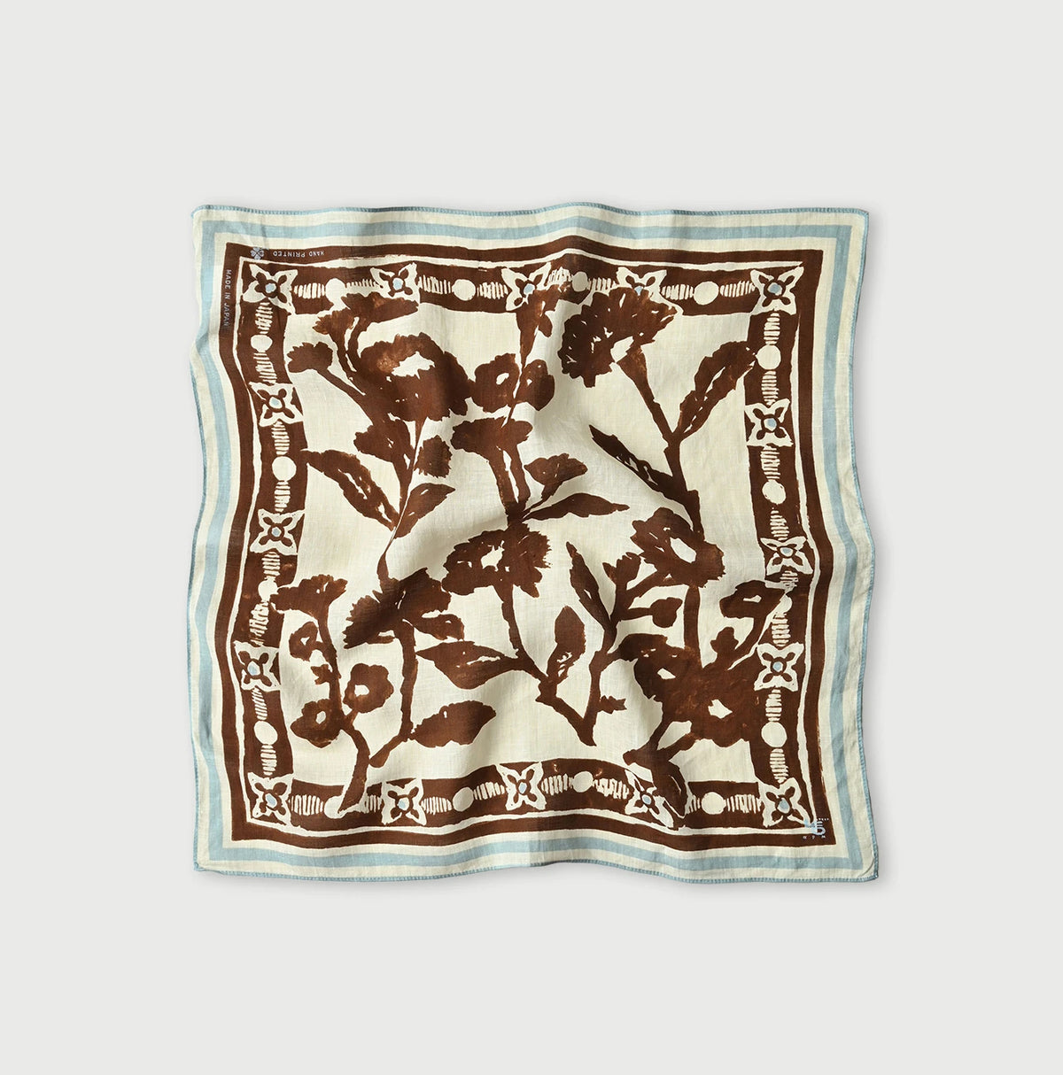 45R Linen Flax Flower Bandana