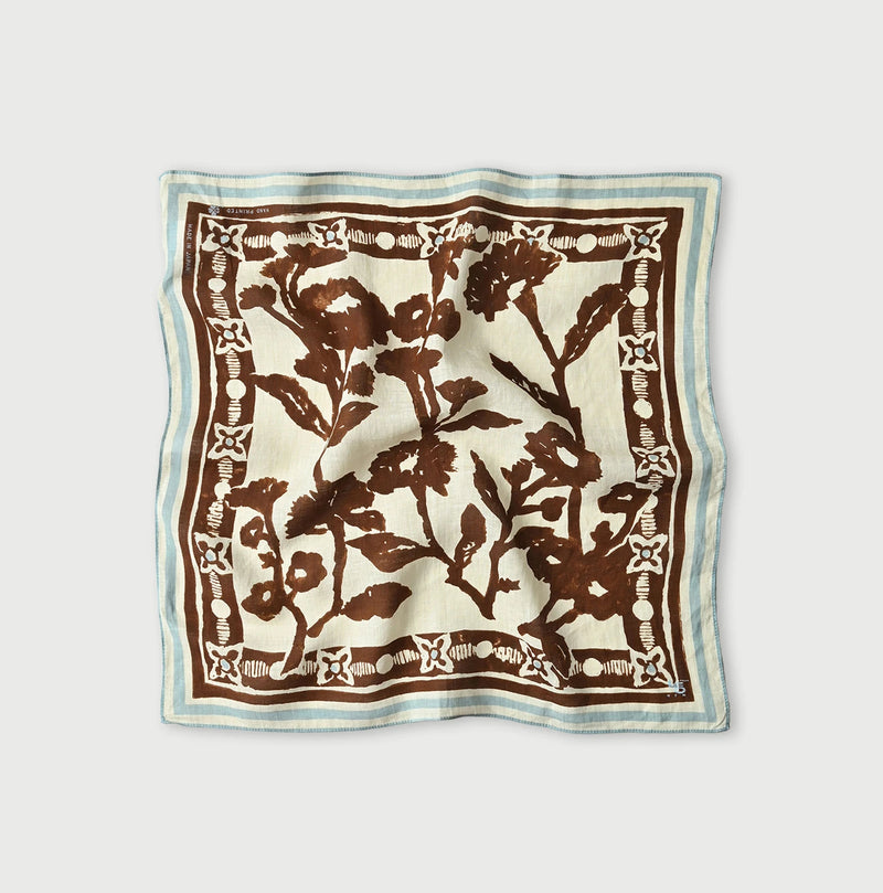 45R Linen Flax Flower Bandana - Image 1