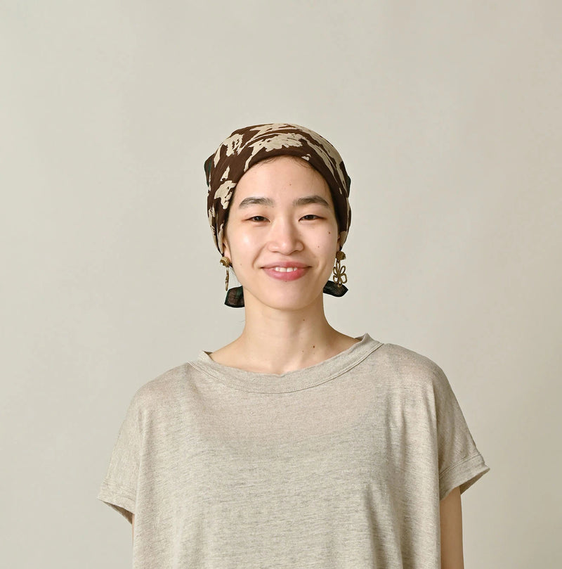 45R Linen Flax Flower Bandana - Image 5