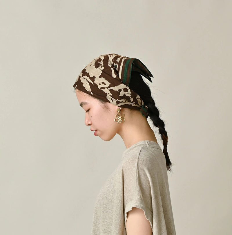 45R Linen Flax Flower Bandana - Image 6