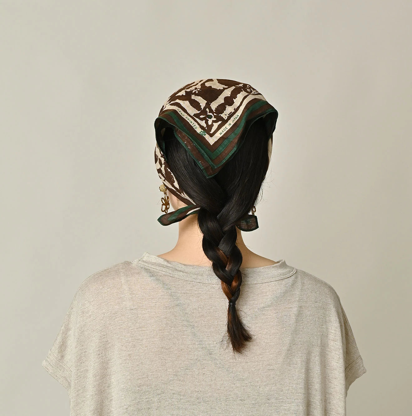 45R Linen Flax Flower Bandana - Image 7