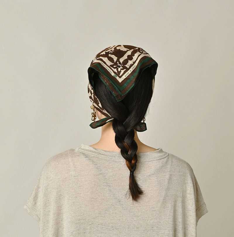 45R Linen Flax Flower Bandana - Image 7