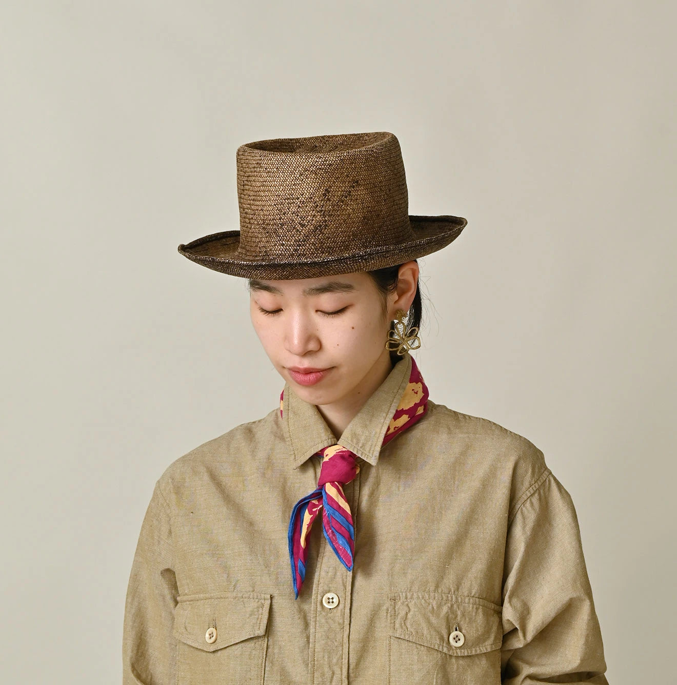45R Linen Flax Flower Bandana - Image 11