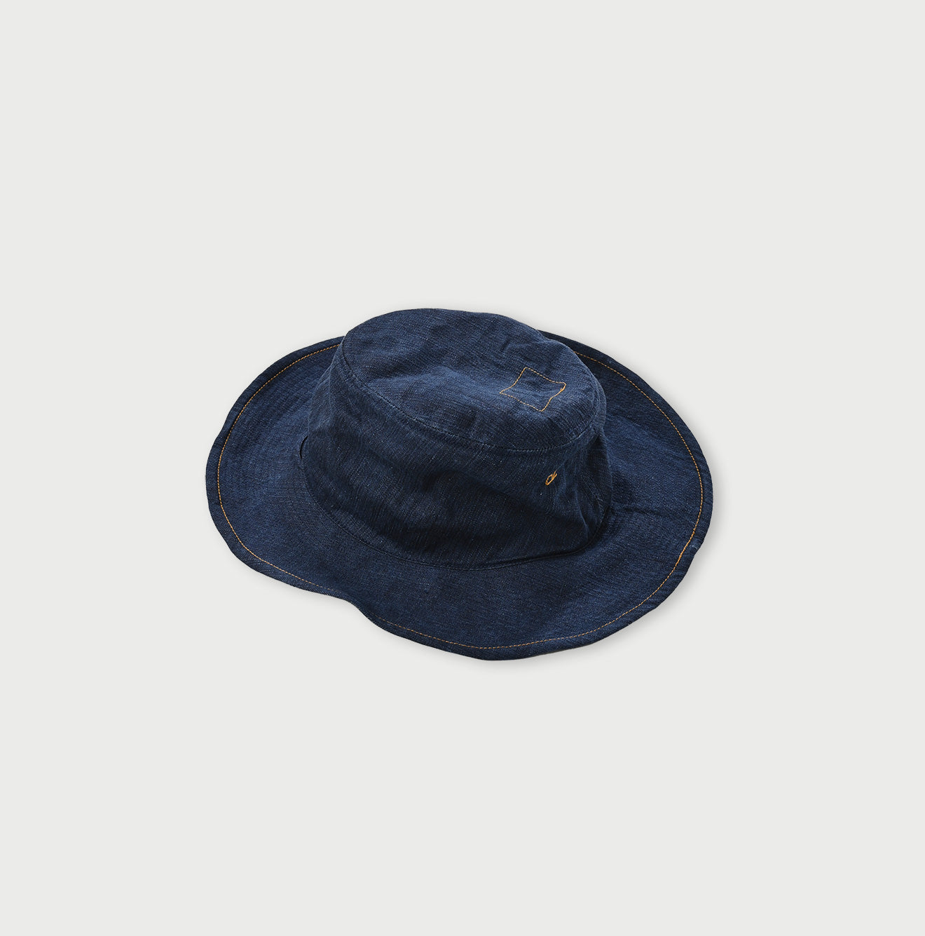 Indigo Linen Herringbone Hat