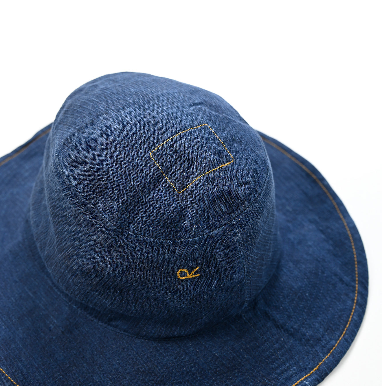 Indigo Linen Herringbone Hat