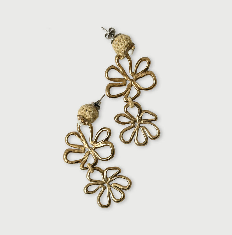 45R Double Flower Earrings - Image 2