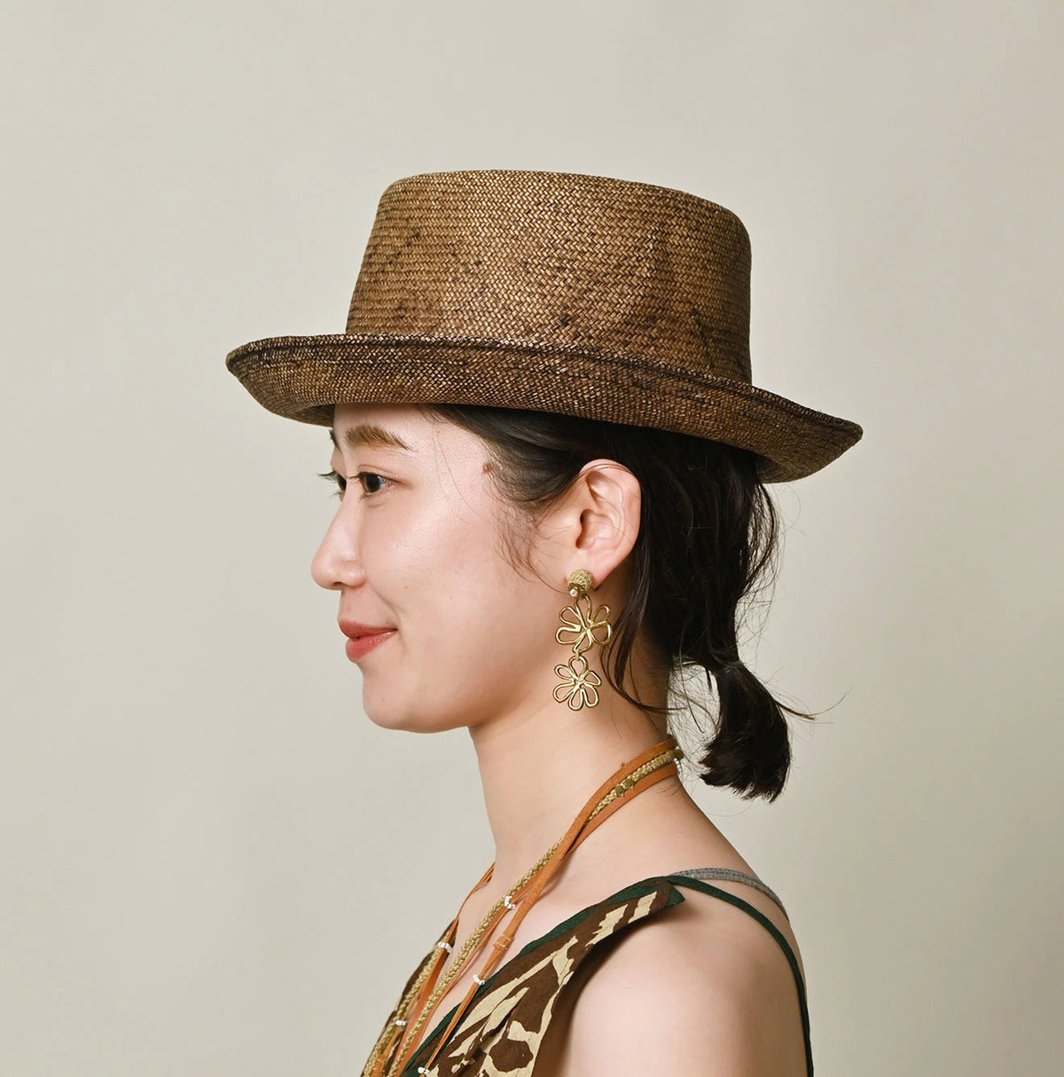 45R Double Flower Earrings