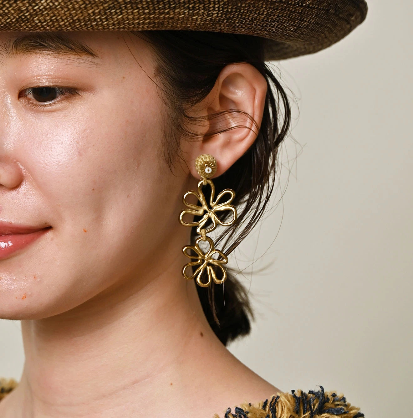 45R Double Flower Earrings - Image 5