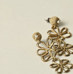 45R Double Flower Earrings