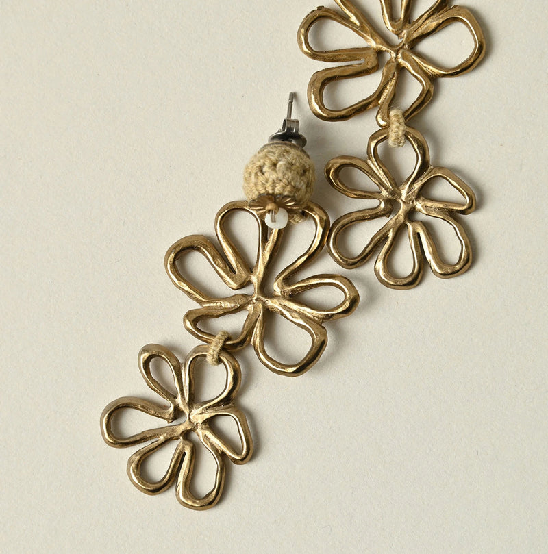 45R Double Flower Earrings - Image 8