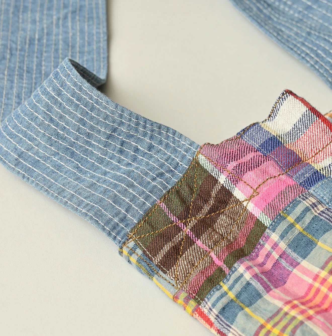 45R Linen Patchwork Tote Bag - Image 8