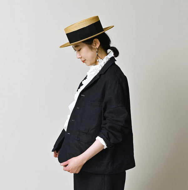 45R Indigo Linen 908 Uma Jacket