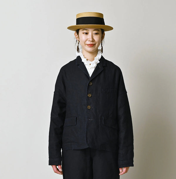 45R Indigo Linen 908 Uma Jacket