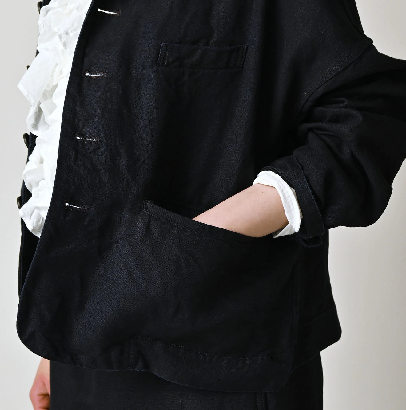 45R Indigo Linen 908 Uma Jacket - Image 13