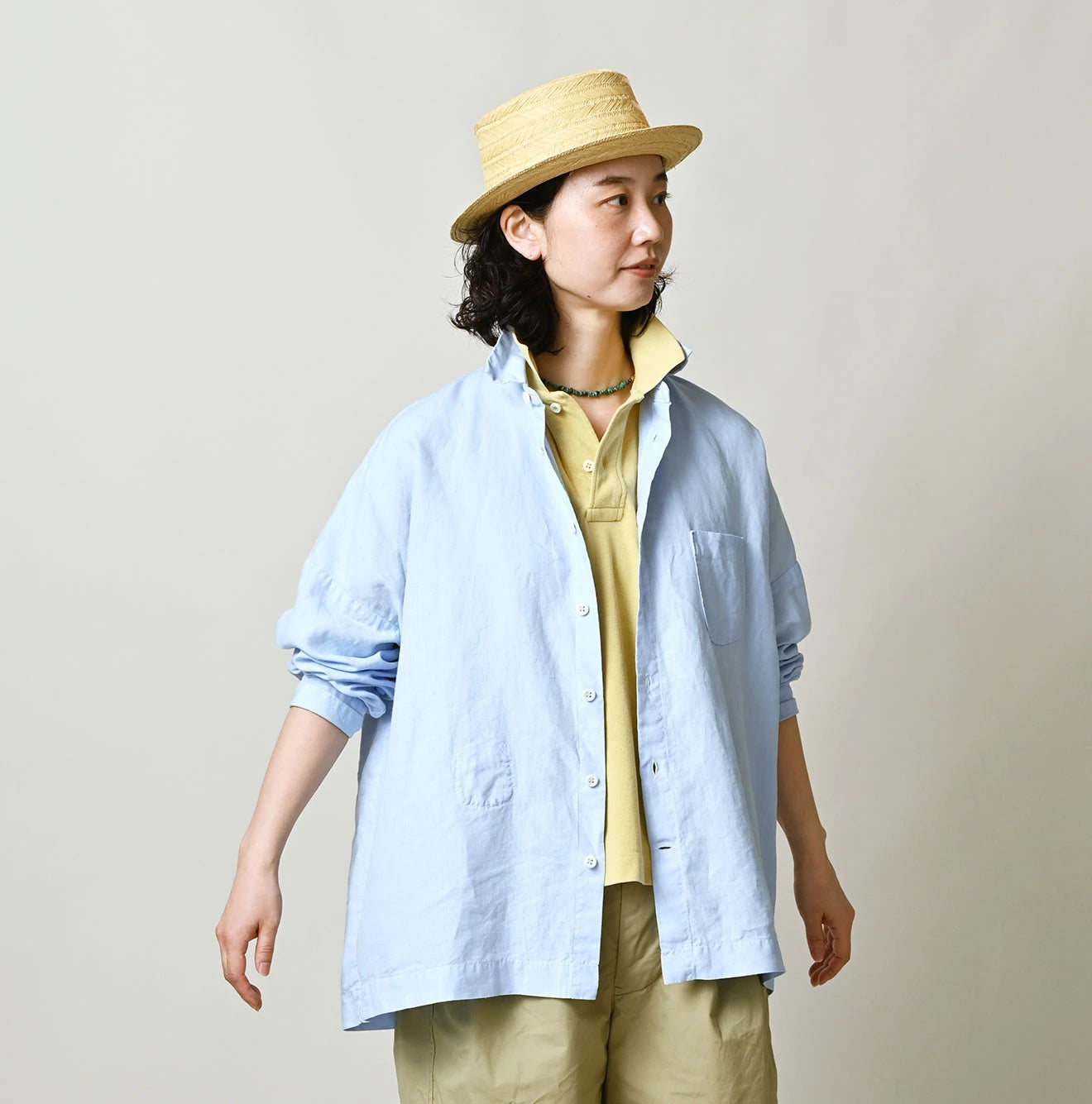 45R Linen Plain Weave 908 Uma-Shirt - Image 13