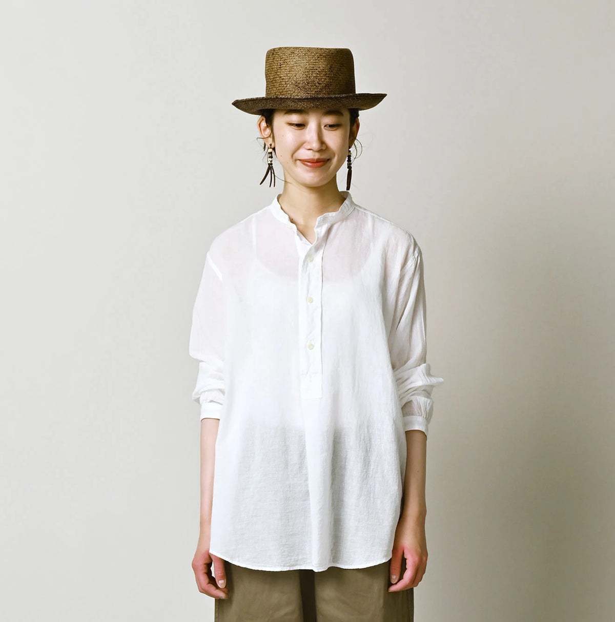 45R 45 Gauze 908 Henley Shirt